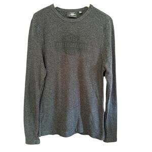 HARLEY-DAVIDSON | Gray Crew neck Sweater with Black Logo | Small